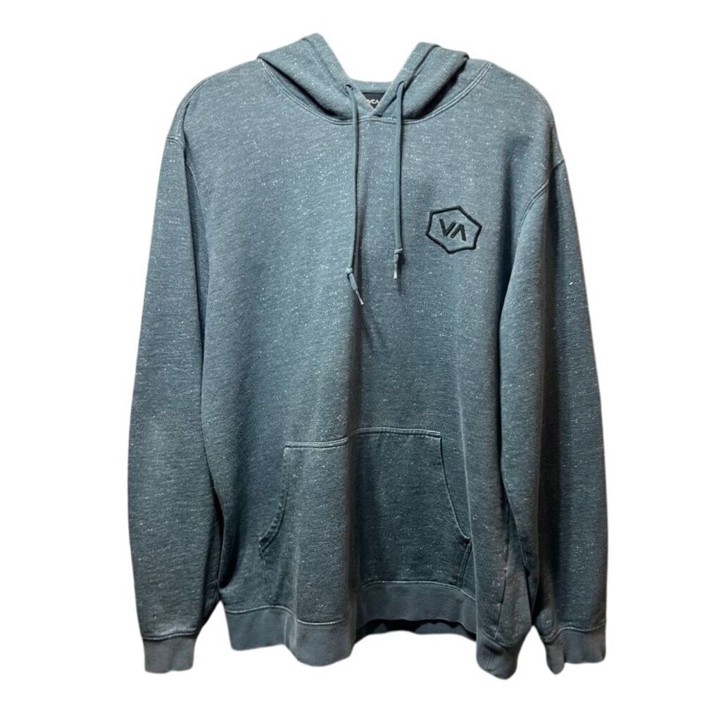 RVCA Men's Classic Pullover Hoodie Hexagon‎ Logo Casual Streetwear Gray XL